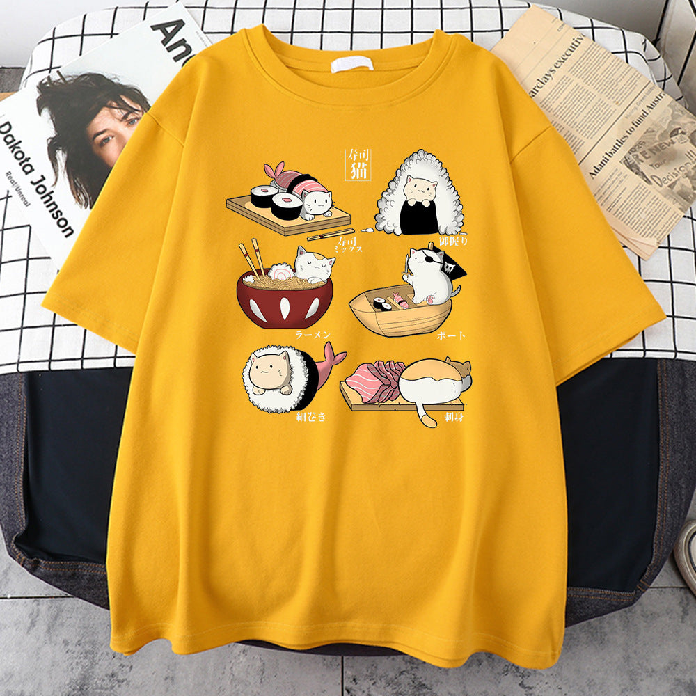 Vionnet Cat Sushi Cotton Tee