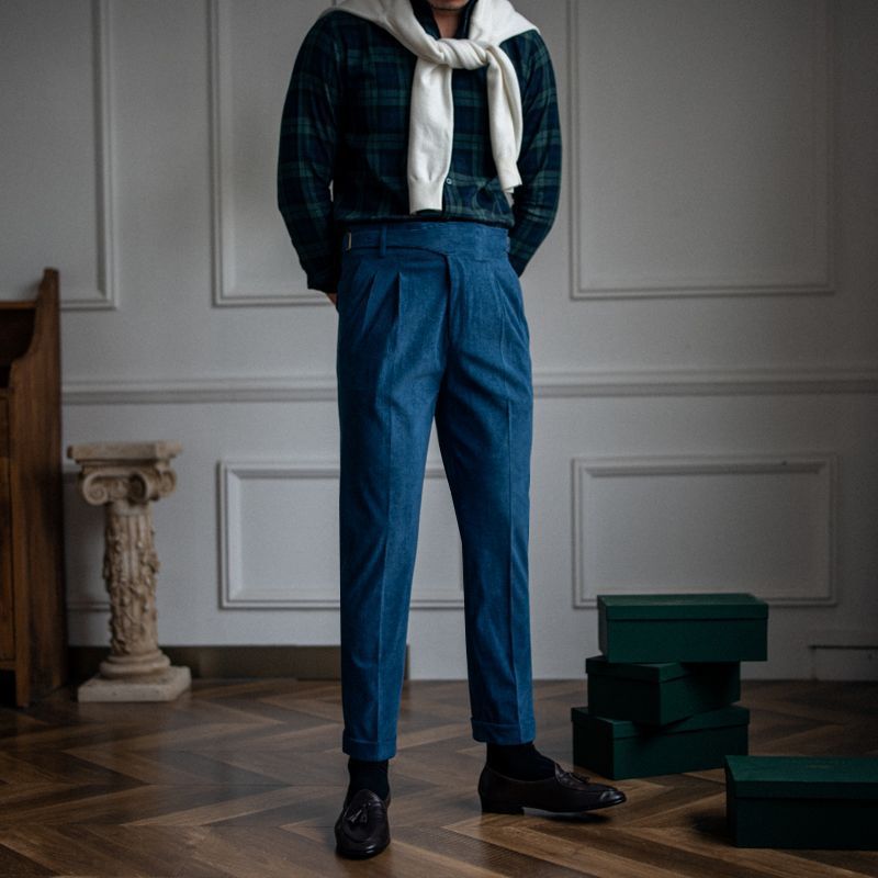 Cord High Trousers - ALIZACord High TrousersCord High TrousersCord High Trousersmen clothingALIZAALIZASapphire BlueCord High Trousers29