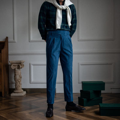 Cord High Trousers - ALIZACord High TrousersCord High TrousersCord High Trousersmen clothingALIZAALIZASapphire BlueCord High Trousers29