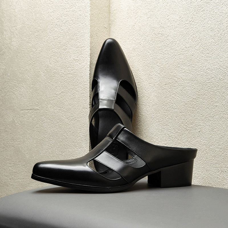 Vionnet Pointed Leather Slippers