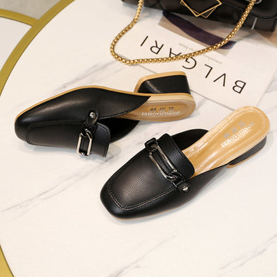 Vionnet Square-Toe Chunky Mules