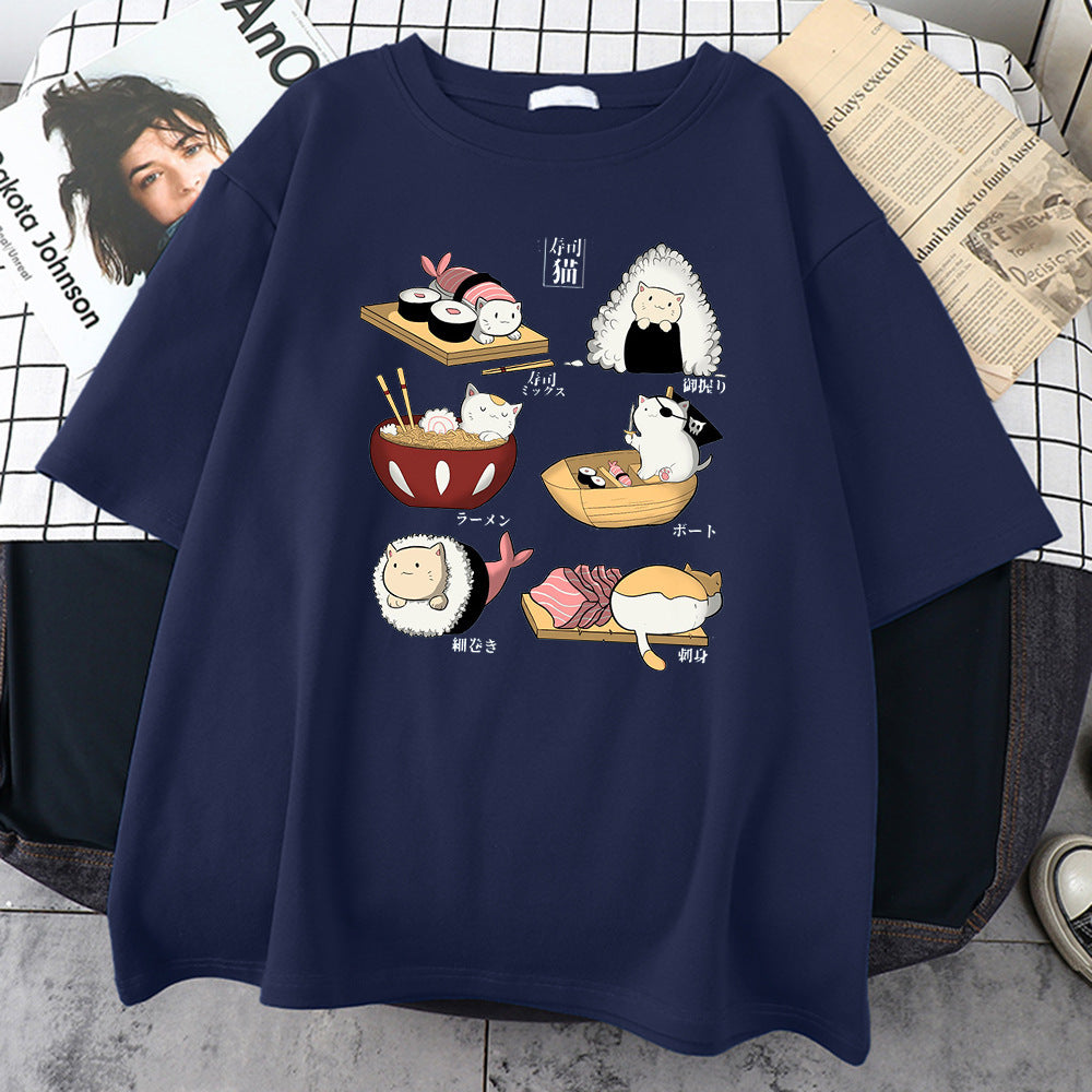 Vionnet Cat Sushi Cotton Tee