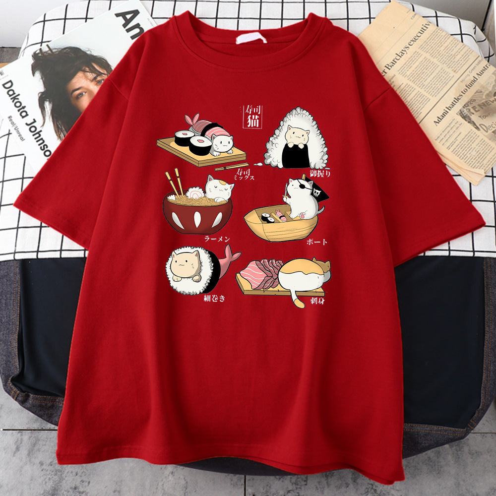 Vionnet Cat Sushi Cotton Tee
