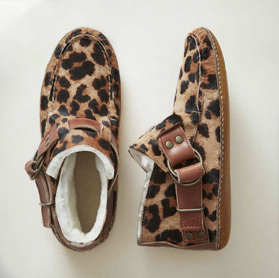 Vionnet Leopard Buckle Flats