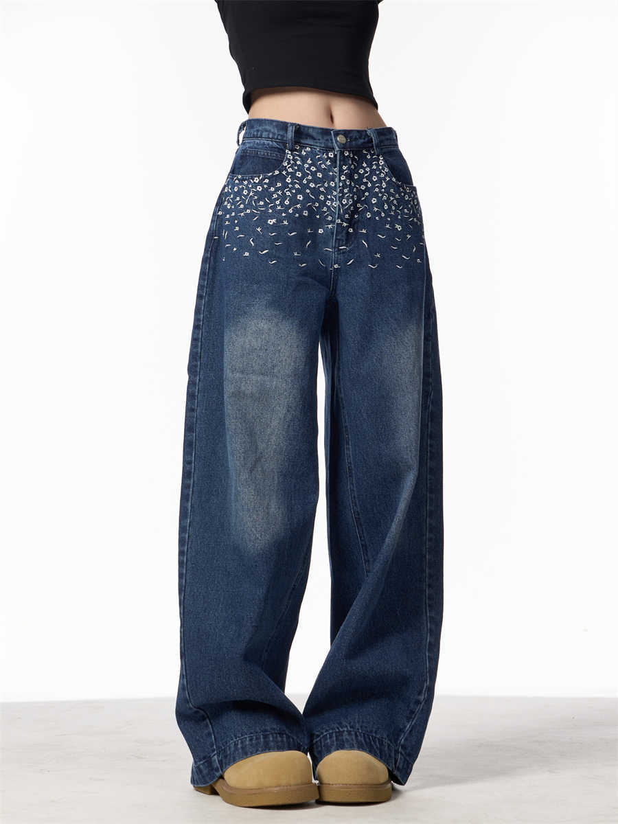 Floral Guerrière Jean - ALIZAFloral Guerrière JeanFloral Guerrière JeanFloral Guerrière JeanwomenALIZAALIZADeep Denim BlueFloral Guerrière Jean28