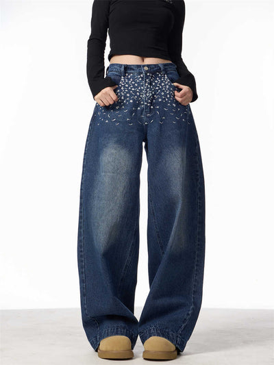 Floral Guerrière Jean - ALIZAFloral Guerrière JeanFloral Guerrière JeanFloral Guerrière JeanwomenALIZAALIZADeep Denim BlueFloral Guerrière Jean28