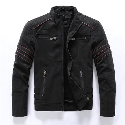 Leather Bomber Jacket - ALIZALeather Bomber JacketLeather Bomber JacketLeather Bomber Jacketmen clothingALIZAALIZA37956161Black GreyLeather Bomber JacketL