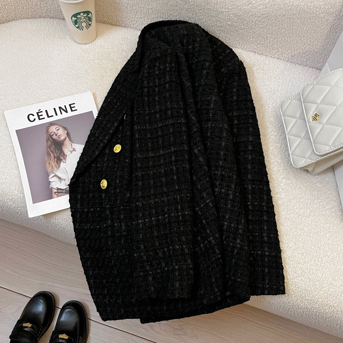 Liora Tweed Noir - ALIZALiora Tweed NoirLiora Tweed NoirLiora Tweed Noirwomen clothALIZAALIZABlackLiora Tweed NoirL