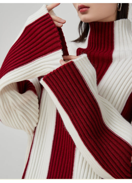 Rayure Colmont Tricot - ALIZARayure Colmont TricotRayure Colmont TricotRayure Colmont TricotwomenALIZAALIZAWine RedRayure Colmont TricotL