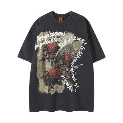 Rose Bloom Tee - ALIZARose Bloom TeeRose Bloom TeeRose Bloom Teemen clothingALIZAALIZABlackRose Bloom TeeL