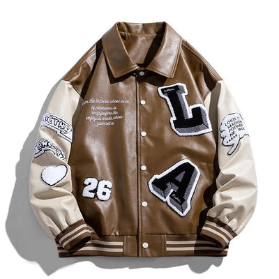 Velasca Lapel Leather Jacket - ALIZAVelasca Lapel Leather JacketVelasca Lapel Leather JacketVelasca Lapel Leather JacketmenALIZAALIZABrownVelasca Lapel Leather Jacket2XL