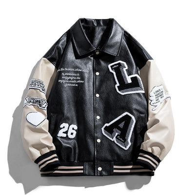 Velasca Lapel Leather Jacket - ALIZAVelasca Lapel Leather JacketVelasca Lapel Leather JacketVelasca Lapel Leather JacketmenALIZAALIZABlackVelasca Lapel Leather Jacket2XL