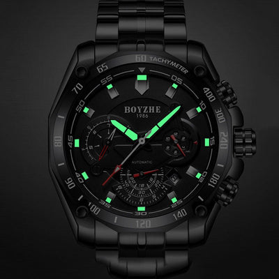 Velasca Steel Luminous Watch - ALIZAVelasca Steel Luminous WatchVelasca Steel Luminous WatchVelasca Steel Luminous WatchmenALIZAALIZAMidnight Black – Full MatteVelasca Steel Luminous Watch