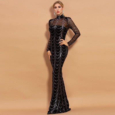 Velour Étoile Maxi Dress - ALIZAVelour Étoile Maxi DressVelour Étoile Maxi DressVelour Étoile Maxi Dresswomen dressesALIZAALIZA80615233BlackVelour Étoile Maxi DressL