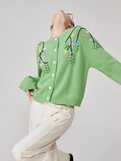 Vert Brodé Cardigan" - ALIZAVert Brodé Cardigan"Vert Brodé Cardigan"Vert Brodé Cardigan"womenALIZAALIZAGreenVert Brodé Cardigan"M