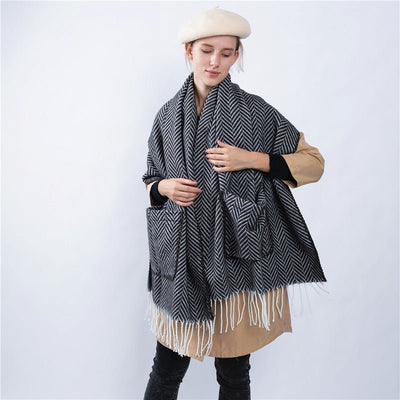 Vionne Chevrons Étole - ALIZAVionne Chevrons ÉtoleVionne Chevrons ÉtoleVionne Chevrons ÉtoleWomen AccessoriesALIZAALIZA79237185Dark GreyVionne Chevrons Étole
