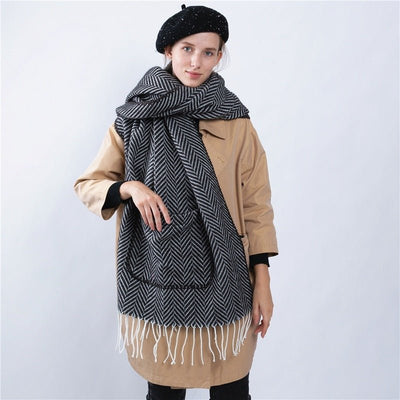Vionne Chevrons Étole - ALIZAVionne Chevrons ÉtoleVionne Chevrons ÉtoleVionne Chevrons ÉtoleWomen AccessoriesALIZAALIZA79237185Dark GreyVionne Chevrons Étole