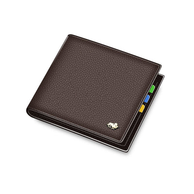Vionnet Bison Leather Wallet - ALIZAVionnet Bison Leather WalletVionnet Bison Leather WalletVionnet Bison Leather WalletmenALIZAALIZACoffeeVionnet Bison Leather WalletBison Emblème