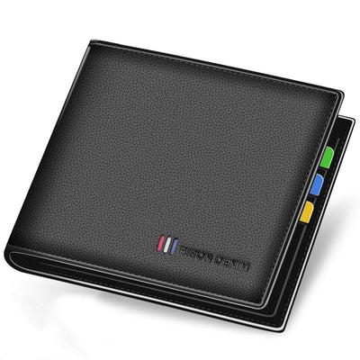 Vionnet Bison Leather Wallet - ALIZAVionnet Bison Leather WalletVionnet Bison Leather WalletVionnet Bison Leather WalletmenALIZAALIZABlackVionnet Bison Leather WalletMonogram Denim