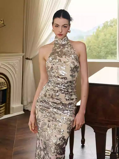 Vionnet Sequin Halter Maxi - ALIZAVionnet Sequin Halter MaxiVionnet Sequin Halter MaxiVionnet Sequin Halter MaxiwomenALIZAALIZA99132225Bright ColorVionnet Sequin Halter MaxiL
